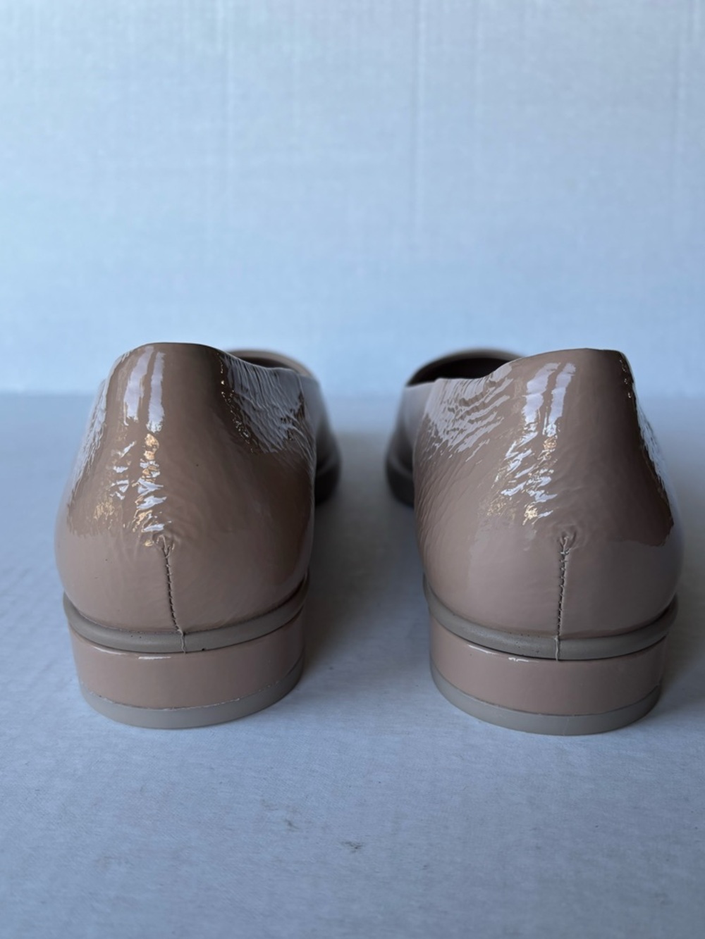 Ecco Nude Leather Slip-On Ballet Flats - Picture 6 of 8